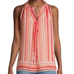 Max Studio Women's Tomato Girl NWT Large Vibrant striped sleeveless top